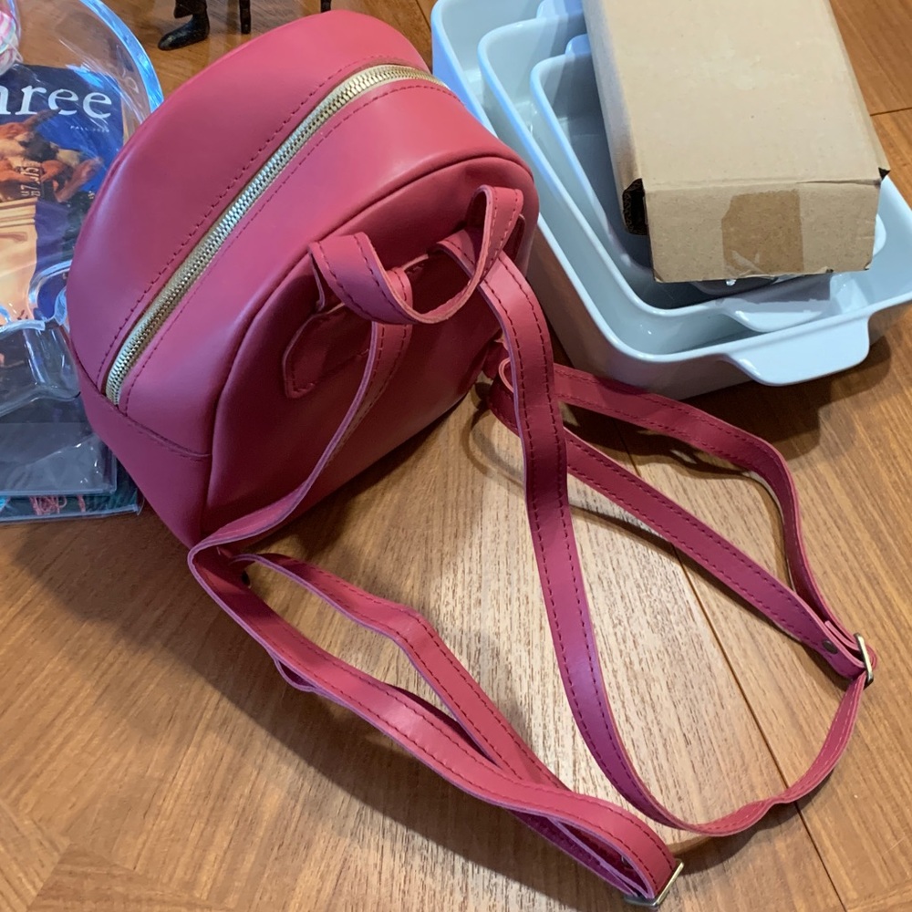Portland Leather Goods Snap mini backpack unicorn Tulip - Picture 6 of 10